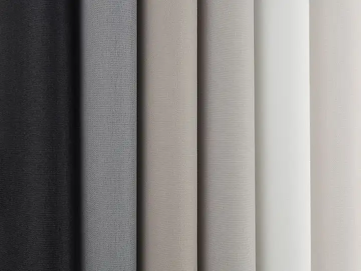 Nuancier de la toile acoustique Acoustis 50 de Mermet, du noir au blanc